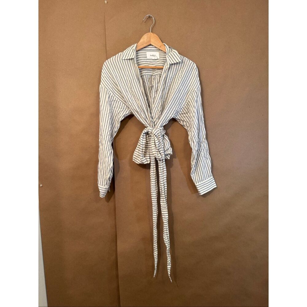 BA&SH Stripped Wrap Tie Top